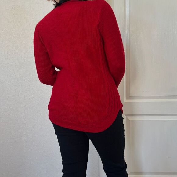 Cashmere & Wool Blend, Cable Knit Sweater - Picture 2 of 16